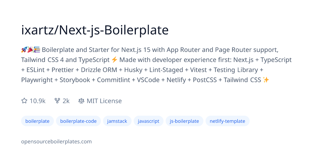 ixartz/Next-js-Boilerplate
